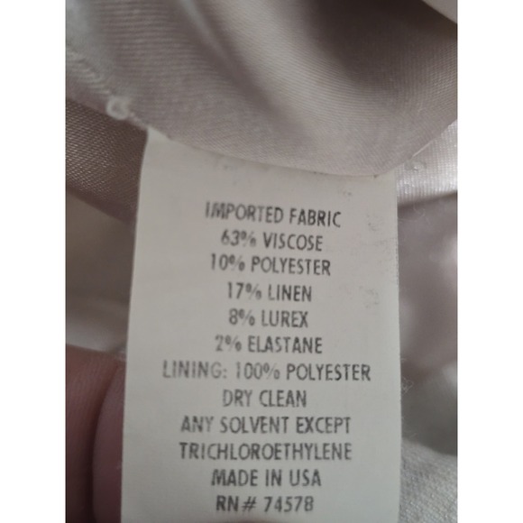 Lillie Rubin Linen Blend Vest Capri Pant Set Size 4 - Picture 5 of 10